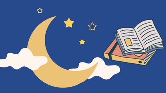 moon and books